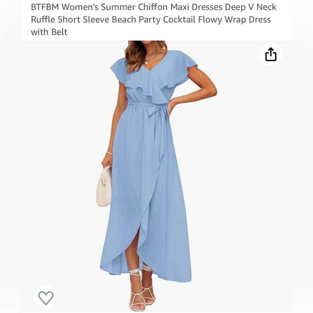 ‼️SOLD‼️ 🩵Light Blue Wrap Dress🩵